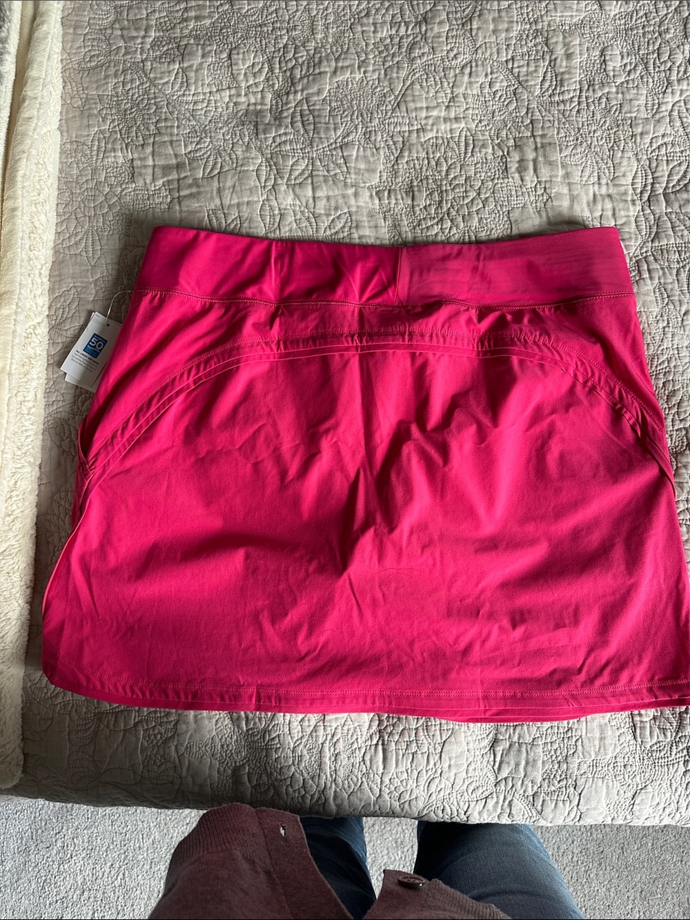 Lands' End Hot Pink swim skort with Side Pockets - Picture 6 of 7